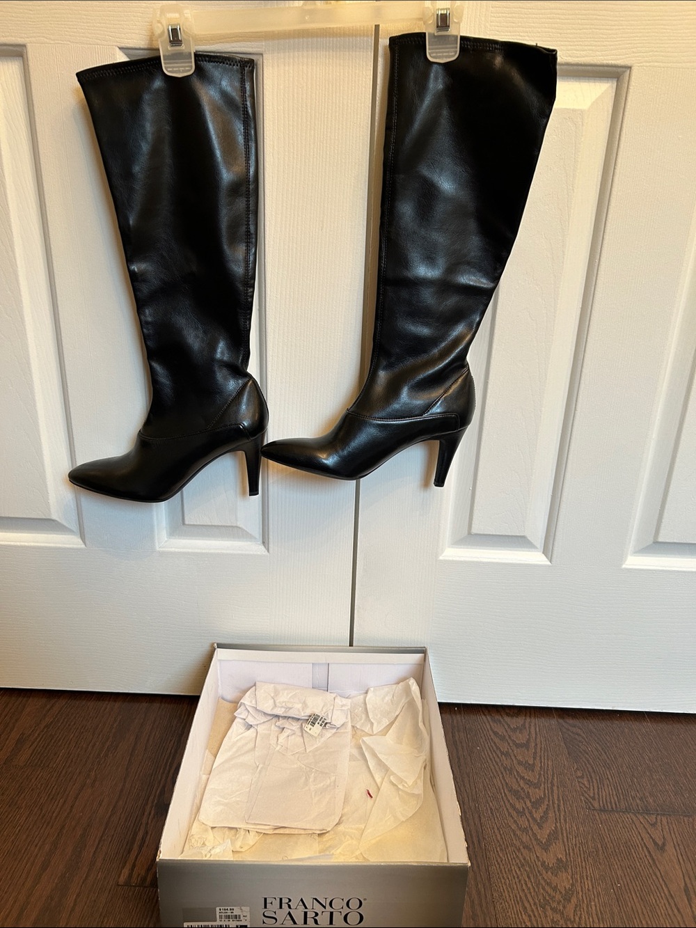 Franco Sarto Black below The-Knee Pointed Toe Boots